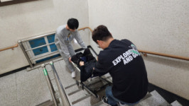 [포토뉴스]홍천군장애인복지관 합동 소방훈련 실시