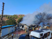 강릉 성산면서 컨테이너 화재…40여분만에 진화