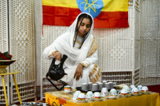 [포토뉴스] 화천산천어축제장에서 맛보는 에티오피아 원조 ‘평화 커피’