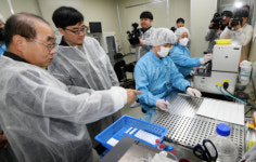 [포토뉴스]메디안디노스틱 현장 점검하는 임기근 조달청장