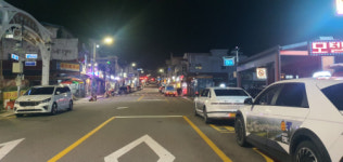 인제읍의 밤 어두워 상경기 활성화 시급