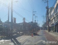 강릉 주문진 지중화 공사 착수, 교통체증 우려에 셔틀버스 배치