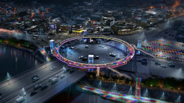 춘천 호반사거리 원형육교 야간 작업…부분 교통통제