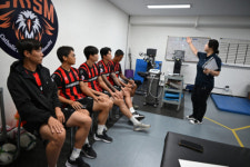 [포토뉴스]강릉시민축구단, 가톨릭관동대에서 메디컬 테스트 진행