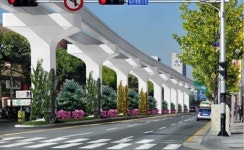 도시철도 3호선 교각 미관개선 시험시공!