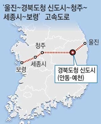 '경북도청 신도시∼세종시' 고속도로 추진