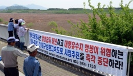 [포토뉴스] 맹꽁이 산란지에 순환도로 안돼!