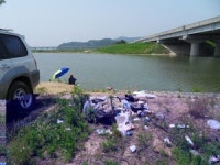 칠곡보 상류 좌안둔치 쓰레기 불청객