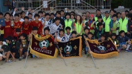 정평초교·삼성현중·문명고 경산교육장기 학생축구대회 우승