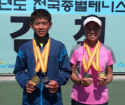 안동 용상초교 전국종별테니스 남녀 우승