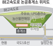 국도·고속도 함께 사용하는 휴게소 88고속도로 논공 휴게소