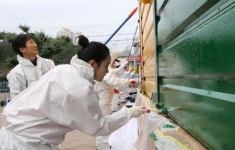 포스코 행복나눔 벽화봉사단 창단…포항동부초교 주차장 벽면 치장