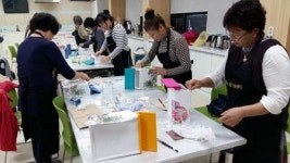 농촌여성 부업기술교육 냅킨아트공예 개설