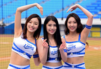 삼성라이온즈 치어리더 이수진·서유진·이연주 씨