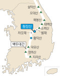 백두대간 정중앙은 황장산 벌재 부근