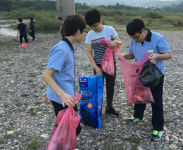 청송 진성中 동아리 광덕천 환경 정화