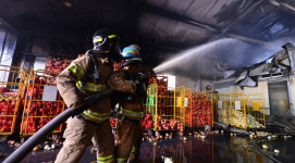 팔달신시장 창고형 상가서 화재