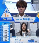 프로듀스 101 시즌2 첫 순위 발표, 박지훈 1위·장문복 14위