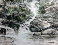 한국화 부문 임보웅 씨 심산유곡 종합대상