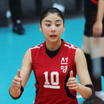 [현장사진] GS칼텍스 지명 박혜민의 진주 선명여고 대 제천여고 경기, 전국체전 배구 열기 후끈