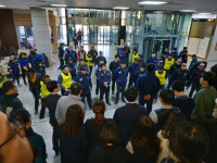 민주노총 공공운수노조 김천시청 점거 농성