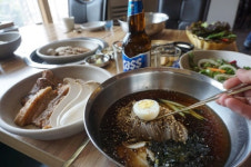 부산 여행시 꼭 가볼만한곳, 해운대 재송동 선육후면[先肉後麵], 연탄 돼지갈비와 시원한 메밀국수 한 그릇
