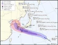태풍경로 보니...7일 목포 부근 상륙해 한반도 영향권 든다