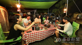 [포토뉴스] 도심보다 2~3도 낮아요...대구 앞산 달서별빛캠핑장 인기
