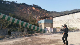 경북 고령 모 토석채취 현장, 최근 잦은 비로 절개면 무너져 고령군과 책임 공방