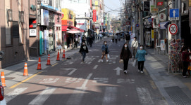 [포토뉴스] 대구 동성로, 외출 자제로 불법주차 크게 줄어