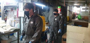 상인1동 방위협의회, 지역 방역봉사활동 실시