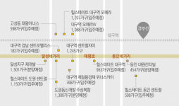 대구 자갈마당 허문 노른자위 땅, 아파트 숲 형성