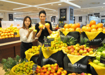 [포토뉴스]“눈길 잡아야 입맛 잡는다”…롯데百 상인점 과일 코너 새단장