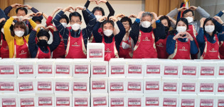 비산새마을금고, 김장 김치 100상자 전달