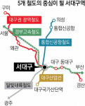 2029년 서대구역, 5개 철도 관통 오통팔달