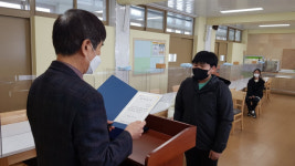 경북 안동 길안중 19회 동기회, 모교 신입생 전원에게 장학금 전달