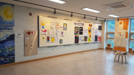 기숙형 중학교인 경북중부중학교 학교 빈 공간을 미술 작품 전시관으로 꾸며 인기