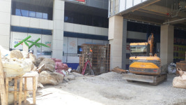 죽전네거리 인근 나란히 붙은 상가, 영업권·주차장 출구 갈등