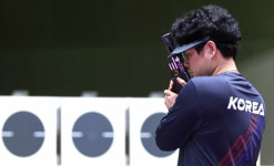 한대윤, 25m 속사권총 값진 4위…한발차 메달 실패