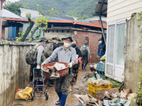 육군50사단,포항시 죽장면 일대 태풍 및 집중호우로 인한 수해 복구에 구슬땀