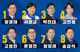 정청래 27.76% 고민정 23.29% 