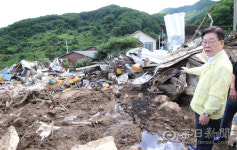 이재명, 예천 백석리 산사태 현장서 건축 안전기준 강화해야 건의