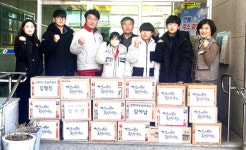 안동 정상태권도 원생들, 사랑의 라면박스 전달