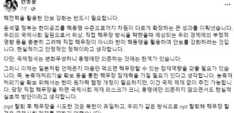 홍준표 'NPT 탈퇴 핵무장' 주장에 한동훈 
