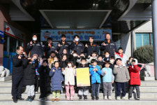 안동 동산유치원 어린이들, 소방관들에게 감사의 마음 전달