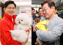 강아지 안은 이재명·김문수 나란히 반려동물 공약 발표