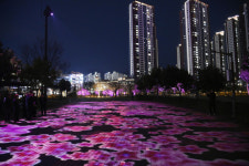 [포토뉴스] 달성군 유가읍 테크노폴리스 중앙공원, 빛의 캔버스로 변신