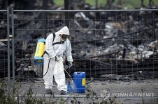NETHERLANDS ROERMOND YATCH HARBOR FIRE AFTERMATH