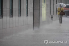 태풍 민들레 폭우 쏟아지는 도쿄