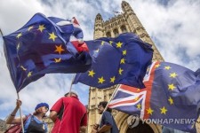 BRITAIN ANTI BREXITEERS PROTESTERS